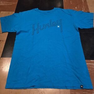 Hurley blue black crewneck tee shirt mens size medium GUC